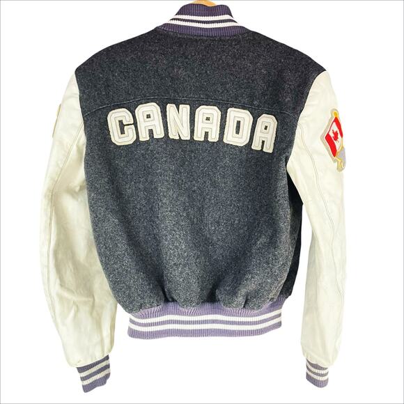 ROOTS 1986 Vintage Wool/Leather Varsity Letterman Jacket Canada Size XL 80s Vtg - Picture 5 of 14